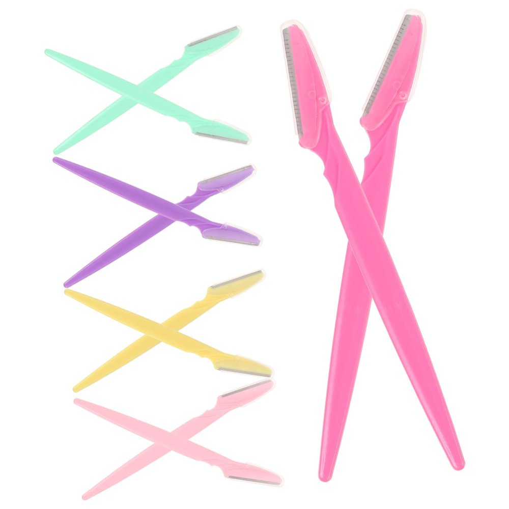 TOVINANNA 10pcs Eyebrow Razor Kit Shaping Tools Easy to Use Non-slip Grip for Women Beauty