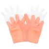 Didiseaon 2pairs Moisturizing Gloves for Hand Care Gloves for Household Use for Dry Skin Treatment and Nighttime Moisturizing White and Skin Tone Colors view 1