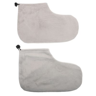 ASAKKURA Wax Therapy Foot Covers Reusable Paraffin Wax Foot Wraps for Moisturizing Treatment Easy to Clean and Use for Spa and Home Care Gray