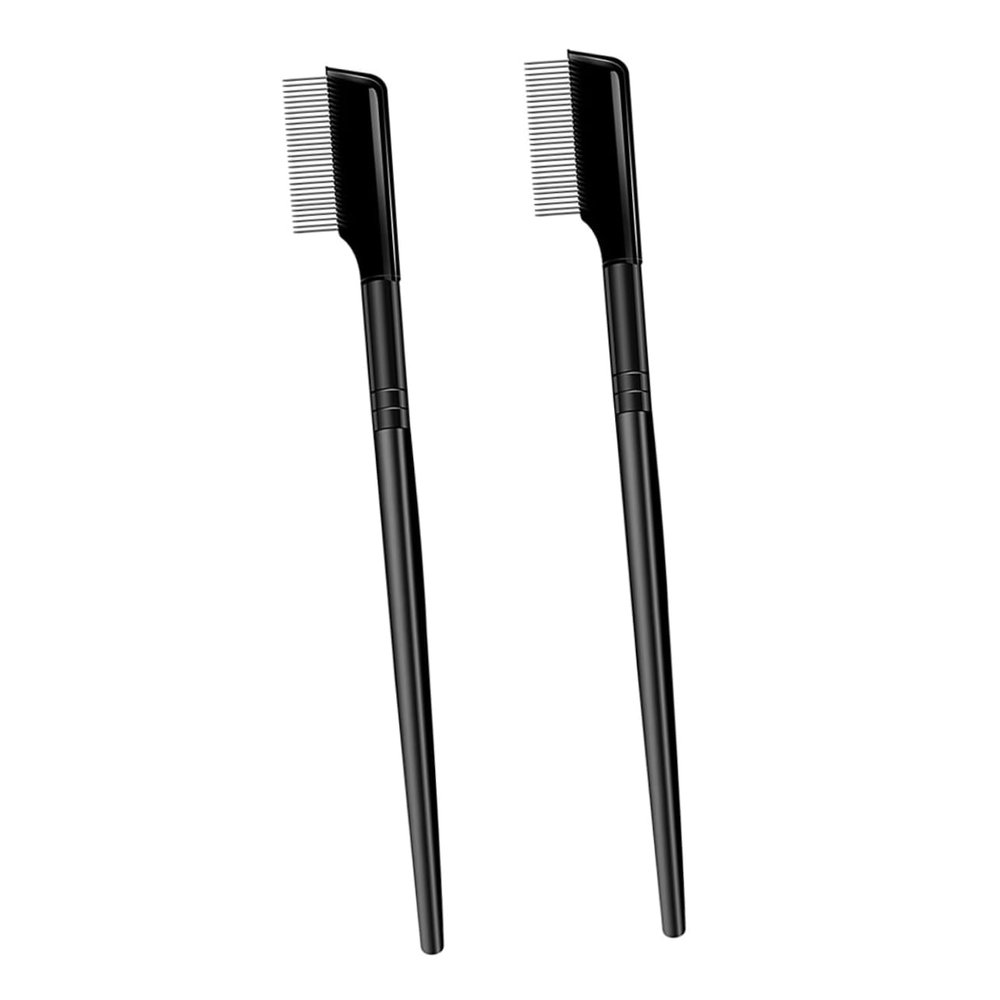 ASAKKURA 2pcs Durable Eyelash and Eyebrow Grooming Tool Needle Comb for Lash Separation and Brow Definition for Makeup Lovers and Gift Giving