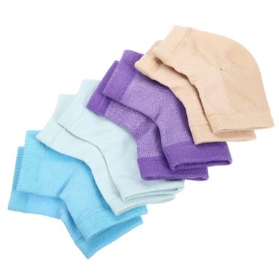 FOMIYES 4pairs Moisturizing Gel Heel Socks for Dry Comfortable Non-Sweaty for Cracked Heels Includes and