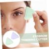 Healeved 2pcs Stainless Eyebrow Trimming Tool Lightweight Eyebrow Cutters for Home Outdoor Use Portable Razor for Precise Grooming for Travel Green Purple view 2