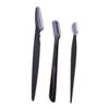 FOMIYES 3pcs Portable Eyebrow Razor Set Stainless Steel Trimmer for Women Girls Makeup Tool Kit Non-Slip Handle Travel-Friendly view 1