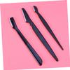 FOMIYES 3pcs Portable Eyebrow Razor Set Stainless Steel Trimmer for Women Girls Makeup Tool Kit Non-Slip Handle Travel-Friendly view 3