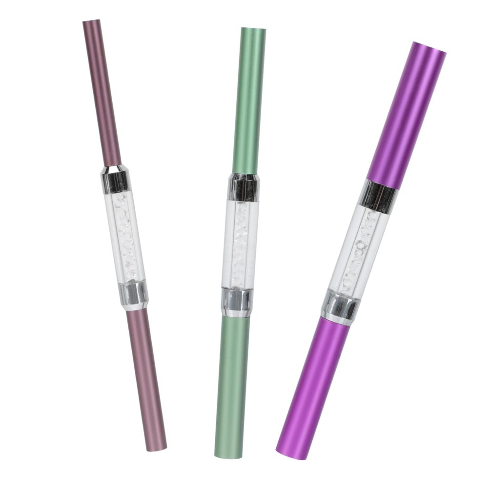3pcs Aluminum Nail Art Shaping Tube for Curved Acrylic Nails