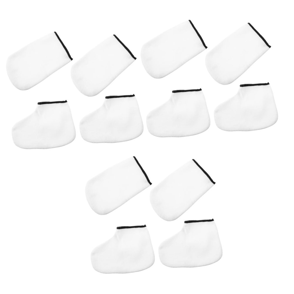 WOONEKY 3sets Foot Mask Moisturizing Spa for Women Foot Mask Paraffin Wax Gloves 2pairs*3