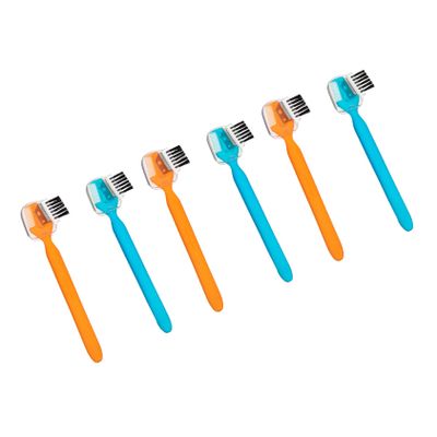 PLAFOPE 6pcs Brow Razor Face Shaver Brow Trimmer Brush Comb Eyebrow Shaper for Women Hair Removal Tool