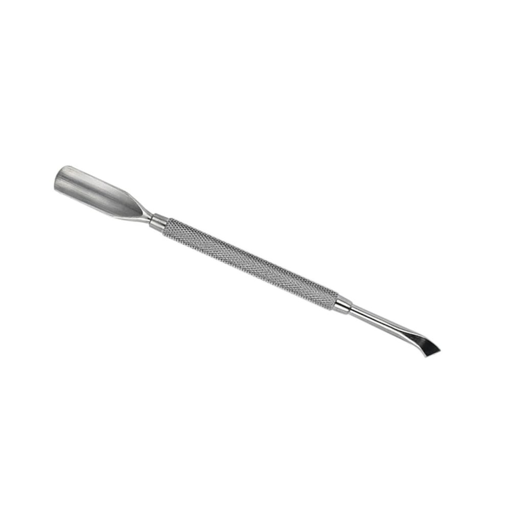 VINTORKY Stainless Steel Double-ended Cuticle Pusher Tool for Nail Art Ergonomic Dead Skin Remover Durable Nail Exfoliating Scrub for Professional and Personal Use