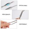 Didiseaon 2pcs Stainless Steel Nail Shaping Tweezers Tweezer Cuticle Nipper Manicure Tool Nail Art Pincher for Professional Home Use view 3