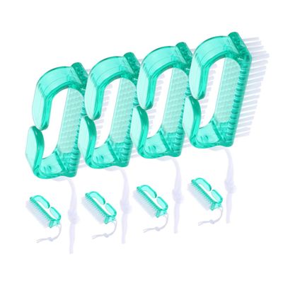 Didiseaon 8pcs Nail Brush Plastic Handle Nail Cleaning Brush for Manicure and Pedicure Gentle Bristles for