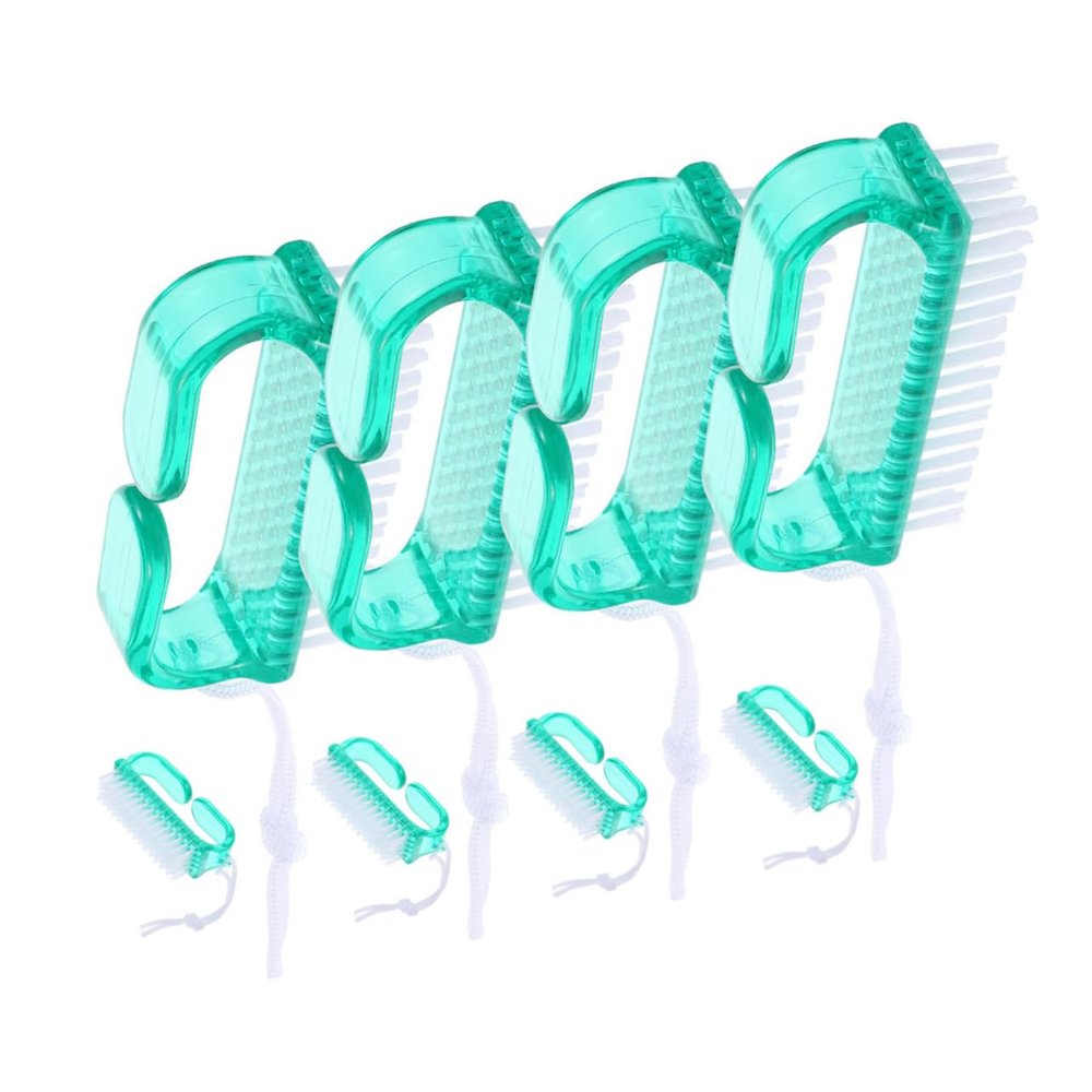 Didiseaon 8pcs Nail Brush Plastic Handle Nail Cleaning Brush for Manicure and Pedicure Gentle Bristles for
