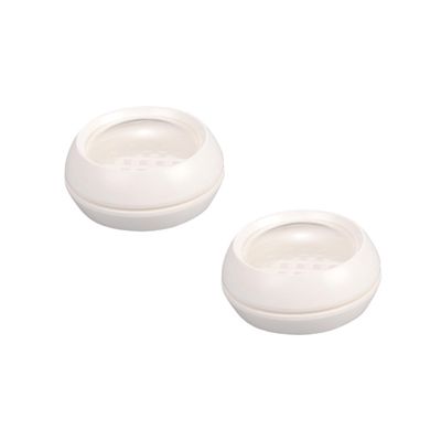 VINTORKY 2pcs Portable Double Layer Loose Powder Container Mesh Interlayer Travel-friendly Cosmetic Case for Women and Girls Material