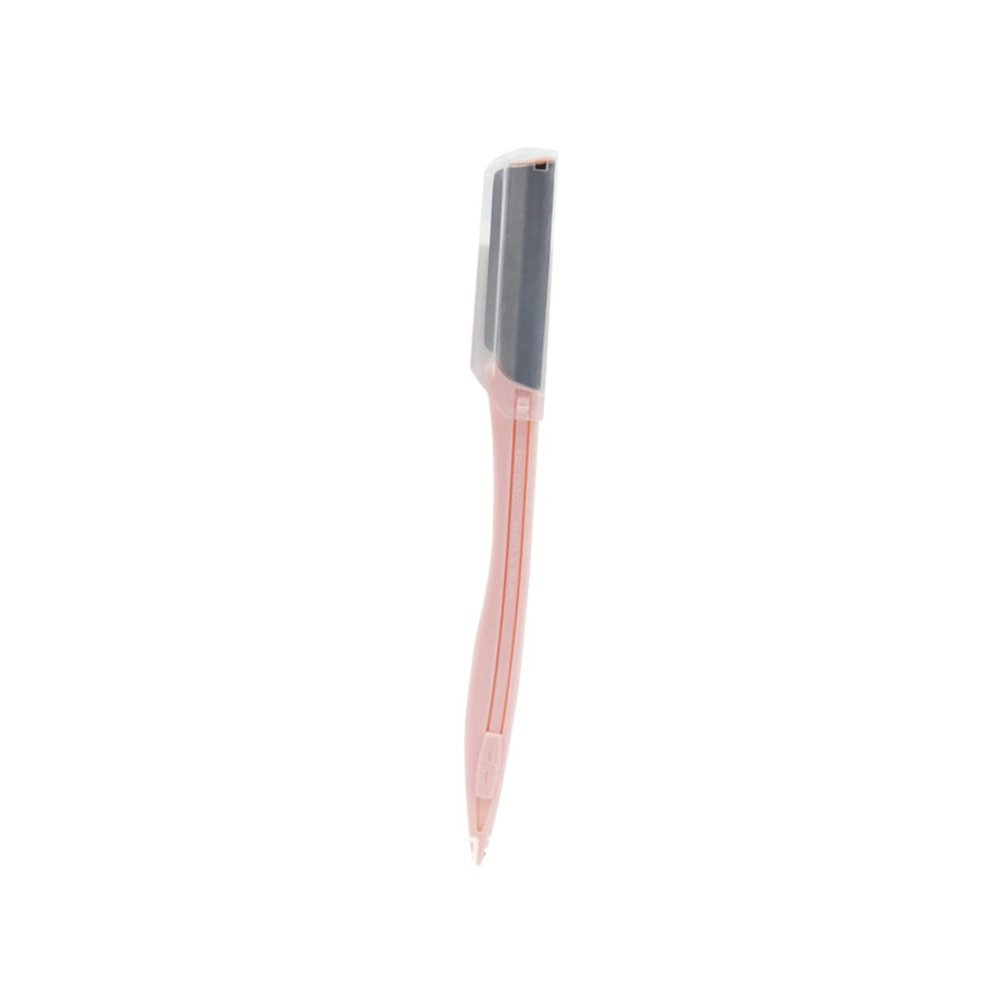 FOMIYES 3pcs Portable Stainless Steel Eyebrow Razor Makeup Tool Kit for Women and Girls Easy Grip Eyebrow Grooming Trimmer Pink for Travel and Everyday Use