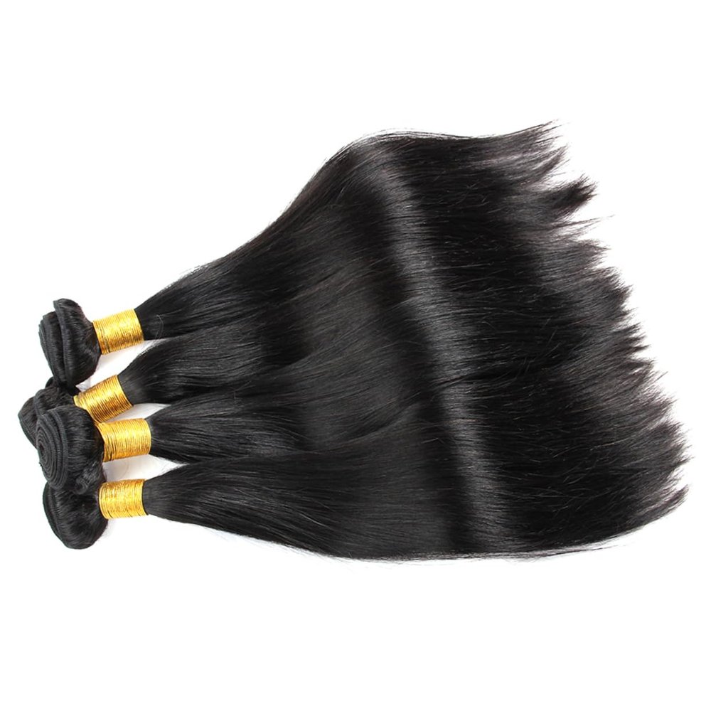 OHPHCALL Brazilian Human Hair Natural Color Wig Straight Hair Extensions No Chemical Process 8 Inch