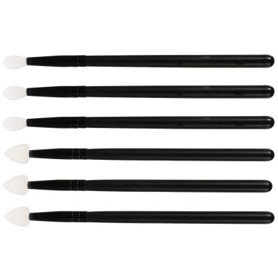 NULYLU 6pcs Portable Silicone Makeup Brush for Eyeshadow and Lip Application for Professionals and Beginners Lightweight and Easy to Carry for Women and Girls