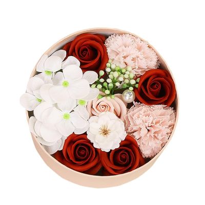 Floral Scented Bath Soap Rose Flower Petals, Bath Soap Rose Flower, Floral Scented Soap Rose Petals Body Soap in Gift Box, Gift for Birthday/Valentine's Day/Mother's Day