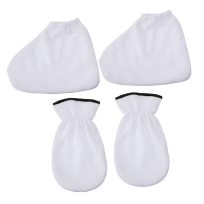 Didiseaon 4pcs Paraffin Wax Gloves Booties for Nourishing Hand and Foot Care Treatment Comfortable Lightweight Spa Accessories for Dry Washable Heat Retaining Design
