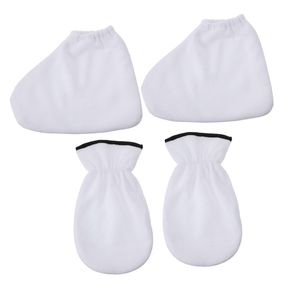 Didiseaon 4pcs Paraffin Wax Gloves Booties for Nourishing Hand and Foot Care Treatment Comfortable Lightweight Spa Accessories for Dry Washable Heat Retaining Design