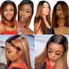 12 14 16 Inch 1B30 Bundles Ombre Straight Human Hair Bundles Brazilain Color 30 Straight Bundles Virgin Hair Two Tone Black And Light Brown Bundles Hair Weave view 2