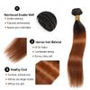 12 14 16 Inch 1B30 Bundles Ombre Straight Human Hair Bundles Brazilain Color 30 Straight Bundles Virgin Hair Two Tone Black And Light Brown Bundles Hair Weave view 3