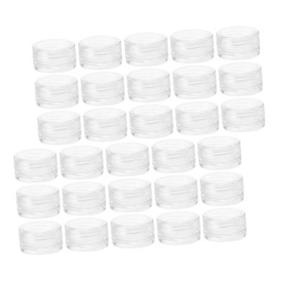 IWOWHERO 30pcs Cream Sample Jars Transparent Containers for Face Cream Moisturizers Lotions Travel-friendly Cosmetic Storage for Easy Portability