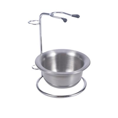 Baluue Stainless Steel Shaving Stand Bowl Holder for Razors Brush Organized Stand Brush and Razor Models