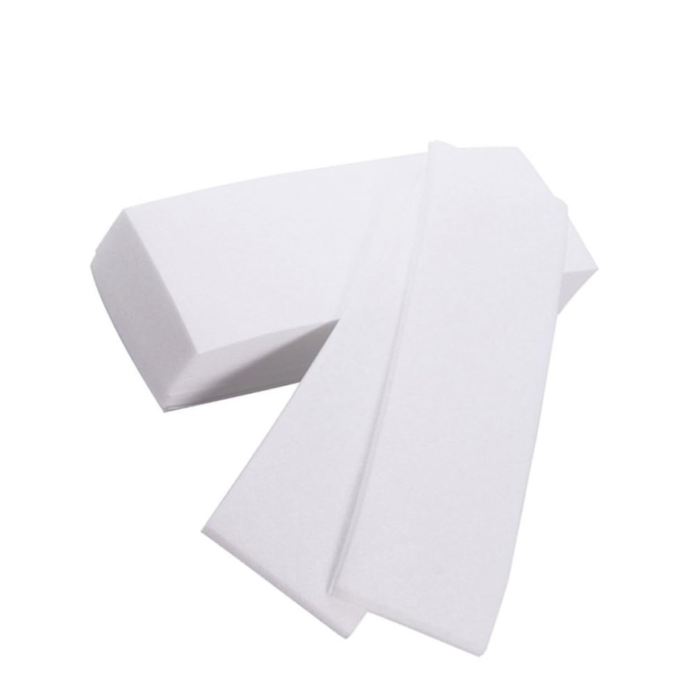 IWOWHERO 100pcs Soft Flexible Hair Removal Wax Strips Paper Facial Waxing Kit Strips Comfortable Texture for Salon Use