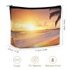 TKJMCSW Tropical Beach Sunset Makeup Bag for Women Large Capacity Toiletry Bag Portable Make Up Organizer Cosmetics Bag Travel Bag for Cosmetic Storage Bag for Travel Work view 2