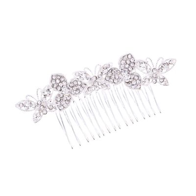 BIUDECO Crystal Rhinestone Hair Side Comb Headdress for Women and Girls Elegant Wedding Inserted Comb Accessory Material for Bridal and Special Occasions