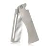 XZQYDS Stainless Steel Beard Comb for Men Ergonomic Grooming Tool for Styling and Shaping Foldable Wide Tooth Beard Comb view 1