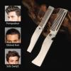 XZQYDS Stainless Steel Beard Comb for Men Ergonomic Grooming Tool for Styling and Shaping Foldable Wide Tooth Beard Comb view 2