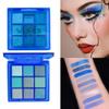 BAISEN DIARY 9 Colors Eyeshadow Palette - Blue Eyeshadow Theme, High Pigmented Blendable Matte & Glitter Shimmer Finishes, Long Lasting Eye Makeup for Christmas & Music Festivals(Blue) view 4