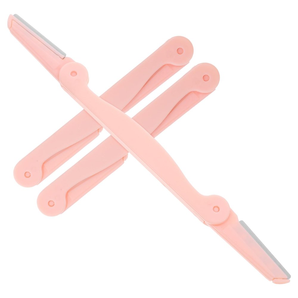 Healeved 3pcs Double Head Eyebrow Scissors Eyebrow Trimmer Razor Face Trimmer Makeup Tool