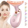 SDKWDH Red-Light-Therapy-for-Face-and-Neck, 7 Color Face Massager Tool for Wrinkles, Double Chin, Vibrating Facial Massager with Thermals for Skin Care, Glossy Pink view 1