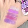 9 Colors Eyeshadow Palette - Purple Eyeshadow Theme, High Pigmented Blendable Matte & Glitter Shimmer Finishes, 24-Hour Long Lasting Mauve Eye Makeup for Christmas & Music Festivals(Purple) view 4