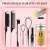 Slick Back Hair Brush Wax Stick Set for Flyaways Stocking Stuffers for Kids Women Christmas/Birthday Gifts Hair Accessories for Women Girl Teen Girls Trendy Stuff, Hair Styling Tools Baby Hairs Gel view 2