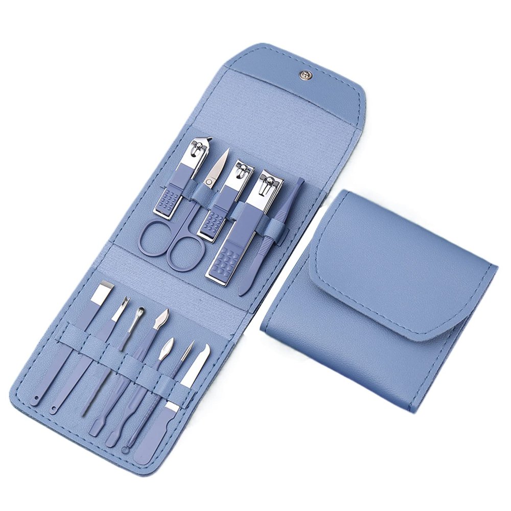 Pedi & Mani Kit Portable Nail s Set with Nail File Trimmer Eyebrow Trimmer Clip Dead Skin Removal for Hand Foot Care
