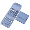 Pedi & Mani Kit Portable Nail s Set with Nail File Trimmer Eyebrow Trimmer Clip Dead Skin Removal for Hand Foot Care view 1
