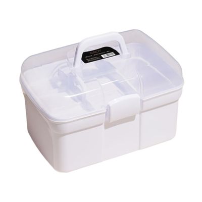 Didiseaon Professional Cosmetic Large Makeup Case Portable Plastic Nail Art Storage Box Easy to Use