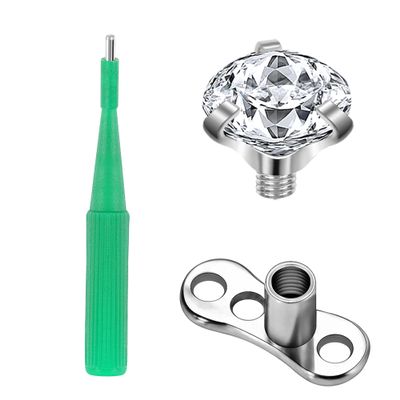 AccGin Disposable Biopsy Punch Sterile Biopsy Dermal Punch for Piercing, Stainless Steel Skin Piercing Tool with Protective Handle 1pc