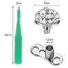 AccGin Disposable Biopsy Punch Sterile Biopsy Dermal Punch for Piercing, Stainless Steel Skin Piercing Tool with Protective Handle 1pc view 2