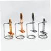 Baluue Double Shaving Razor and Brush Stand Holder for Shave Brush and Safety Razor Random Pattern Design Facilitates Air Drying view 4