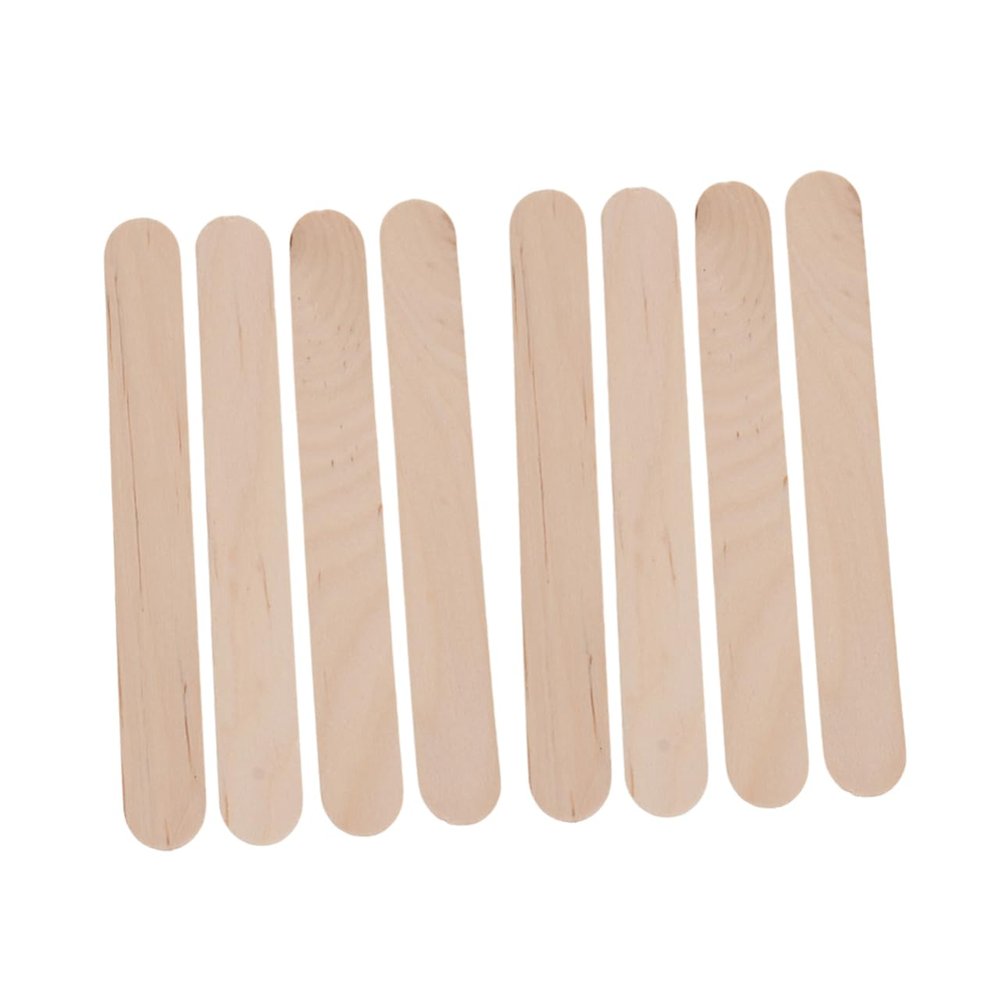 Baluue 50pcs Wooden Wax Applicator Sticks Versatile Hair Removal Spatulas and Tongue Depressors for Smooth Waxing for Home Salon Use