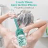 2Pack Back Scrubber for Shower Loofah with Long Handle, Shower Brush for Body, 17 Loofah on a Stick for Men Women Bathing Accessories, Scrubber Sponge for Exfoliating Bath Brushes (Green) view 3