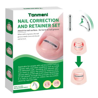 Titanium Alloy Silicone Ingrown Toenail Treatment, Designed for Curved Nail Repair,Ingrown Toenail Corrector at Home, Ingrown Toenail Removal Kit, Cuttable Suitable for Any Toenail Size,Reusable