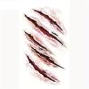 2pcs Temporary Tattoo Stickers, Realistic Surgical Wounds and Scars, Waterproof Fake Wound Stickers,(Brown) view 2