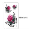 2pcs Peony Flower Arm Tattoo Sticker Waterproof Half Arm Floral Bloosom Body Art Leg Fake Tattoos Women New(004) view 2