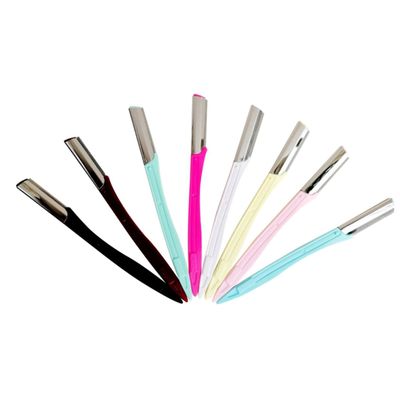 Baluue Eyebrow Trimmers Set 10pcs Stainless Steel Eyebrow Razor Portable Makeup Tool Kit Non-Slip Design Perfect for Home Travel Random Color