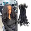 0.4cm Width Dreadlock Extensions 12 Inch 30 Strands 100% Permanent Loc Extensions Human Hair with Curly Ends Natural Black Curly Locs Human Hair Can Be Dyed Bleached Curled And Twisted view 1
