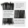 0.4cm Width Dreadlock Extensions 12 Inch 30 Strands 100% Permanent Loc Extensions Human Hair with Curly Ends Natural Black Curly Locs Human Hair Can Be Dyed Bleached Curled And Twisted view 3